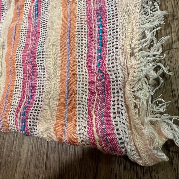 🍷Collection 18 eclectic colorful multitextured stripe circle infinity scarf - Picture 3 of 6